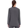 Cherokee Scrub for Women Snap Front Jacket with 3 Pockets, Fade Resistant, 2-Way Stretch, Soft & Durable Fabric – WW340(Pewter)