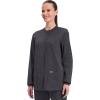 Cherokee Scrub for Women Snap Front Jacket with 3 Pockets, Fade Resistant, 2-Way Stretch, Soft & Durable Fabric – WW340(Pewter)