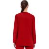 Cherokee Scrub for Women Snap Front Jacket with 3 Pockets, Fade Resistant, 2-Way Stretch, Soft & Durable Fabric – WW340(Red)
