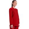 Cherokee Scrub for Women Snap Front Jacket with 3 Pockets, Fade Resistant, 2-Way Stretch, Soft & Durable Fabric – WW340(Red)