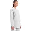 Cherokee Scrub for Women Snap Front Jacket with 3 Pockets, Fade Resistant, 2-Way Stretch, Soft & Durable Fabric – WW340(White)