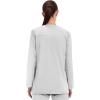 Cherokee Scrub for Women Snap Front Jacket with 3 Pockets, Fade Resistant, 2-Way Stretch, Soft & Durable Fabric – WW340(White)