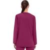 Cherokee Scrub for Women Snap Front Jacket with 3 Pockets, Fade Resistant, 2-Way Stretch, Soft & Durable Fabric – WW340(Wine)