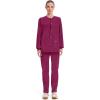 Cherokee Scrub for Women Snap Front Jacket with 3 Pockets, Fade Resistant, 2-Way Stretch, Soft & Durable Fabric – WW340(Wine)