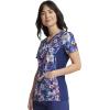 Cherokee Scrub for Women V-Neck Top Traditional fit with Dolman Sleeve and Fade Resistant Fabric – CK636, XXS, Happy Pals