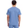 Cherokee Scrub top for Men V-Neck with 3 Pockets, Knit Details, Soft, Durable, Breathable, 2-Way Stretch Fabric – WW670(Ciel)