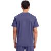 Cherokee Scrub top for Men V-Neck with 3 Pockets, Knit Details, Soft, Durable, Breathable, 2-Way Stretch Fabric – WW670(Grape)