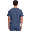 Cherokee Scrub top for Men V-Neck with 3 Pockets, Knit Details, Soft, Durable, Breathable, 2-Way Stretch Fabric – WW670(Navy)