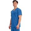 Cherokee Scrub top for Men V-Neck with 3 Pockets, Knit Details, Soft, Durable, Breathable, 2-Way Stretch Fabric – WW670(Royal)