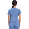 Cherokee Scrubs Top for Women Mock Wrap with 3 Pockets, Soft, 2-Way Stretch & Durable Fabric – WW610(Ciel)