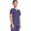 Cherokee Scrubs Top for Women Mock Wrap with 3 Pockets, Soft, 2-Way Stretch & Durable Fabric – WW610(Grape)