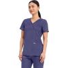 Cherokee Scrubs Top for Women Mock Wrap with 3 Pockets, Soft, 2-Way Stretch & Durable Fabric – WW610(Grape)