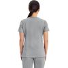 Cherokee Scrubs Top for Women Mock Wrap with 3 Pockets, Soft, 2-Way Stretch & Durable Fabric – WW610(Grey)
