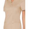 Cherokee Scrubs Top for Women Mock Wrap with 3 Pockets, Soft, 2-Way Stretch & Durable Fabric – WW610(Khaki)
