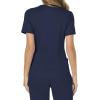 Cherokee Scrubs Top for Women Mock Wrap with 3 Pockets, Soft, 2-Way Stretch & Durable Fabric – WW610(Navy)