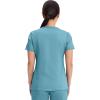 Cherokee Scrubs Top for Women Mock Wrap with 3 Pockets, Soft, 2-Way Stretch & Durable Fabric – WW610(Soft Marine)
