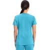 Cherokee Scrubs Top for Women Mock Wrap with 3 Pockets, Soft, 2-Way Stretch & Durable Fabric – WW610(Turquoise)