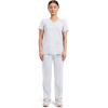 Cherokee Scrubs Top for Women Mock Wrap with 3 Pockets, Soft, 2-Way Stretch & Durable Fabric – WW610(White)