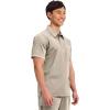 Cherokee Scrubs for Men Polo Nursing Scrub Top with Chest Pocket, Breathable Mesh, Ultra Soft 2-Way Stretch Fabric – WW615(Khaki)