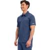 Cherokee Scrubs for Men Polo Nursing Scrub Top with Chest Pocket, Breathable Mesh, Ultra Soft 2-Way Stretch Fabric – WW615(Navy)