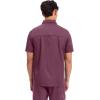 Cherokee Scrubs for Men Polo Nursing Scrub Top with Chest Pocket, Breathable Mesh, Ultra Soft 2-Way Stretch Fabric – WW615(Wine)