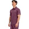 Cherokee Scrubs for Men Polo Nursing Scrub Top with Chest Pocket, Breathable Mesh, Ultra Soft 2-Way Stretch Fabric – WW615(Wine)
