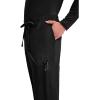 Cherokee Scrubs for Men Tapered Leg Cargo Scrub Pants with Zip Fly, 5 Pockets Elastic Waist 2-Way Stretch & Easy Care – WW190(Black)