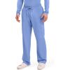 Cherokee Scrubs for Men Tapered Leg Cargo Scrub Pants with Zip Fly, 5 Pockets Elastic Waist 2-Way Stretch & Easy Care – WW190(Ciel Blue)