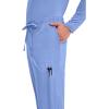 Cherokee Scrubs for Men Tapered Leg Cargo Scrub Pants with Zip Fly, 5 Pockets Elastic Waist 2-Way Stretch & Easy Care – WW190(Ciel Blue)