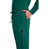 Cherokee Scrubs for Men Tapered Leg Cargo Scrub Pants with Zip Fly, 5 Pockets Elastic Waist 2-Way Stretch & Easy Care – WW190(Hunter Green)