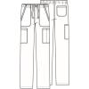 Cherokee Scrubs for Men Tapered Leg Cargo Scrub Pants with Zip Fly, 5 Pockets Elastic Waist 2-Way Stretch & Easy Care – WW190(Khaki)