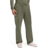 Cherokee Scrubs for Men Tapered Leg Cargo Scrub Pants with Zip Fly, 5 Pockets Elastic Waist 2-Way Stretch & Easy Care – WW190(Olive)
