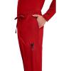 Cherokee Scrubs for Men Tapered Leg Cargo Scrub Pants with Zip Fly, 5 Pockets Elastic Waist 2-Way Stretch & Easy Care – WW190(Red)