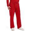 Cherokee Scrubs for Men Tapered Leg Cargo Scrub Pants with Zip Fly, 5 Pockets Elastic Waist 2-Way Stretch & Easy Care – WW190(Red)