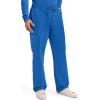 Cherokee Scrubs for Men Tapered Leg Cargo Scrub Pants with Zip Fly, 5 Pockets Elastic Waist 2-Way Stretch & Easy Care – WW190(Royal)