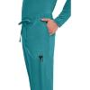 Cherokee Scrubs for Men Tapered Leg Cargo Scrub Pants with Zip Fly, 5 Pockets Elastic Waist 2-Way Stretch & Easy Care – WW190(Teal Blue)