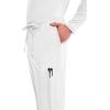 Cherokee Scrubs for Men Tapered Leg Cargo Scrub Pants with Zip Fly, 5 Pockets Elastic Waist 2-Way Stretch & Easy Care – WW190(White)