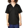 Cherokee Scrubs for Men Tuckable V-Neck Nursing Scrub Top with Chest Pocket, Side Vents & 2-Way Stretch Fabric – 4743(Black)