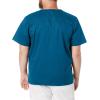 Cherokee Scrubs for Men Tuckable V-Neck Nursing Scrub Top with Chest Pocket, Side Vents & 2-Way Stretch Fabric – 4743(Caribbean Blue)