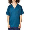 Cherokee Scrubs for Men Tuckable V-Neck Nursing Scrub Top with Chest Pocket, Side Vents & 2-Way Stretch Fabric – 4743(Caribbean Blue)