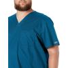 Cherokee Scrubs for Men Tuckable V-Neck Nursing Scrub Top with Chest Pocket, Side Vents & 2-Way Stretch Fabric – 4743(Caribbean Blue)