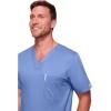 Cherokee Scrubs for Men Tuckable V-Neck Nursing Scrub Top with Chest Pocket, Side Vents & 2-Way Stretch Fabric – 4743(Ceil)