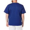 Cherokee Scrubs for Men Tuckable V-Neck Nursing Scrub Top with Chest Pocket, Side Vents & 2-Way Stretch Fabric – 4743(Galaxy Blue)