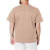Cherokee Scrubs for Men Tuckable V-Neck Nursing Scrub Top with Chest Pocket, Side Vents & 2-Way Stretch Fabric – 4743(Khaki)