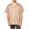Cherokee Scrubs for Men Tuckable V-Neck Nursing Scrub Top with Chest Pocket, Side Vents & 2-Way Stretch Fabric – 4743(Khaki)