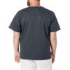 Cherokee Scrubs for Men Tuckable V-Neck Nursing Scrub Top with Chest Pocket, Side Vents & 2-Way Stretch Fabric – 4743(Pewter)