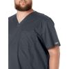 Cherokee Scrubs for Men Tuckable V-Neck Nursing Scrub Top with Chest Pocket, Side Vents & 2-Way Stretch Fabric – 4743(Pewter)