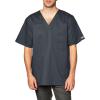 Cherokee Scrubs for Men Tuckable V-Neck Nursing Scrub Top with Chest Pocket, Side Vents & 2-Way Stretch Fabric – 4743(Pewter)