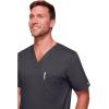 Cherokee Scrubs for Men Tuckable V-Neck Nursing Scrub Top with Chest Pocket, Side Vents & 2-Way Stretch Fabric – 4743(Pewter)
