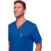 Cherokee Scrubs for Men Tuckable V-Neck Nursing Scrub Top with Chest Pocket, Side Vents & 2-Way Stretch Fabric – 4743(Royal)